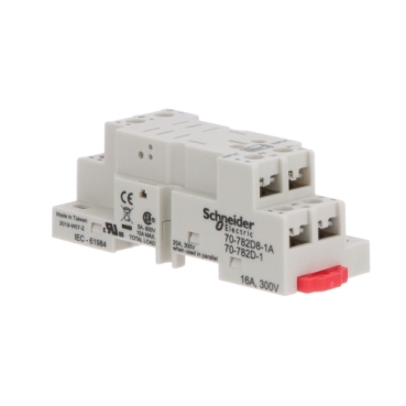 Schneider Electric Socket; 8-Blade; Screw Terminal; for 782XBX Relays; DIN Rail or Panel Mount